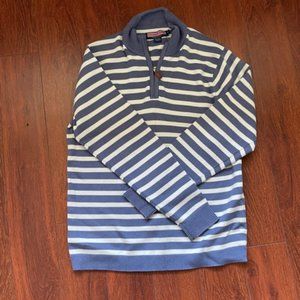 Vineyard Vines Shep & Ian 1/4 Zip Striped Sweater